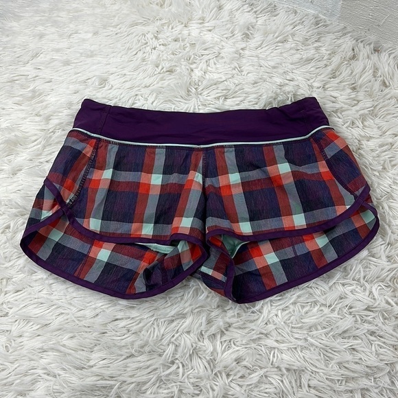 Lululemon Speed Short Yama Check Berry Yum Yum - Picture 1 of 6